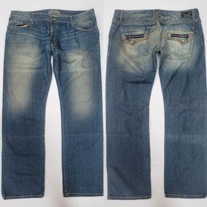 New Men's ROBIN'S JEAN sz 44 Zip Round Flap Straight Jeans